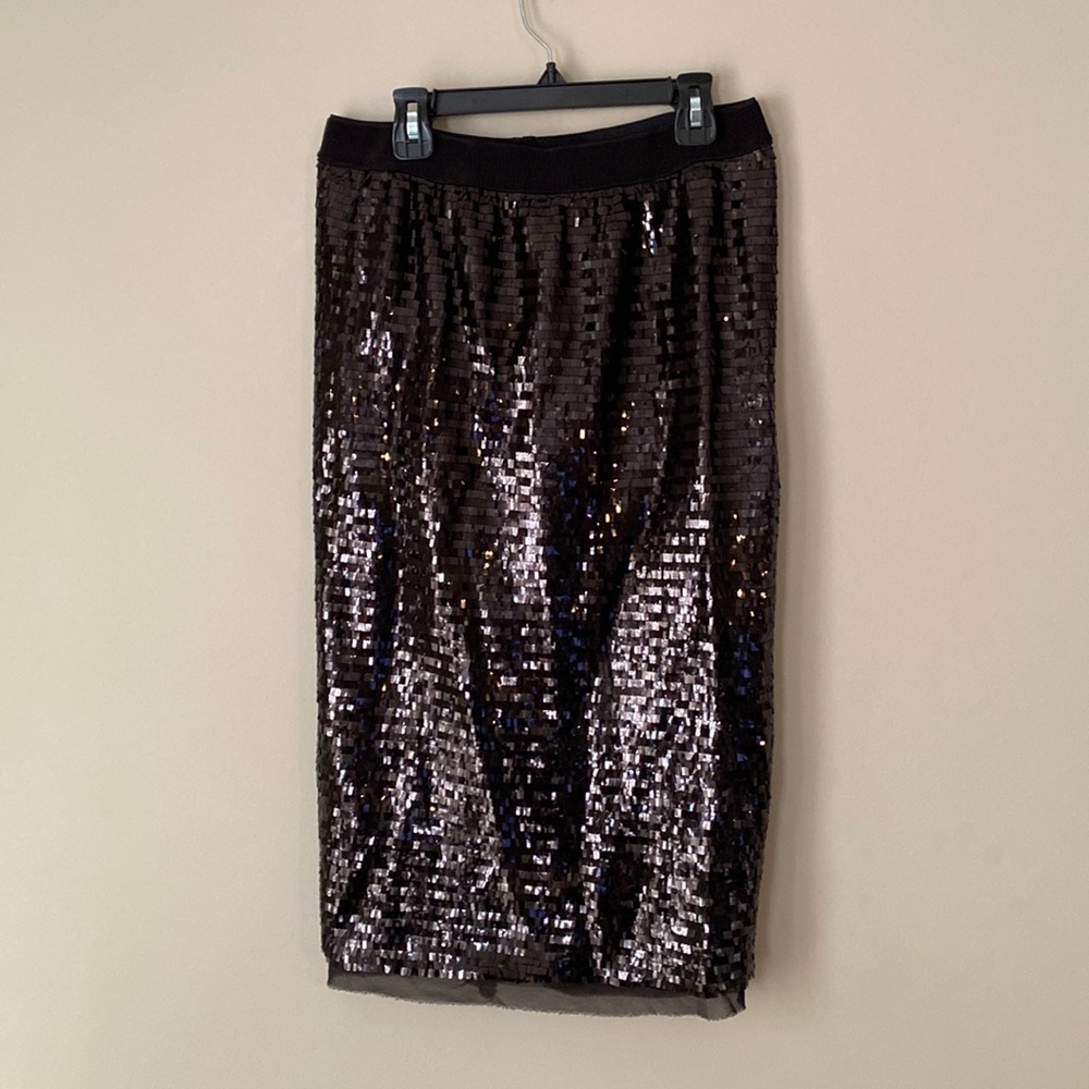 Who What Wear Black Midi Skirt